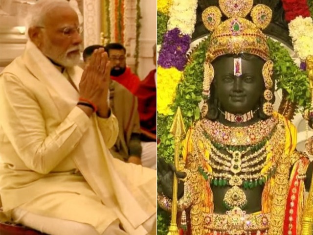 Ayodhya Ram Mandir Pran Pratishtha: अयोध्या के राम मंदिर की प्रतिष्ठा के बाद सोने से सजी रामलला की मूर्ति की पहली तस्वीर आई सामने