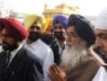Photo : A day after victory, Badals pray at Golden Temple