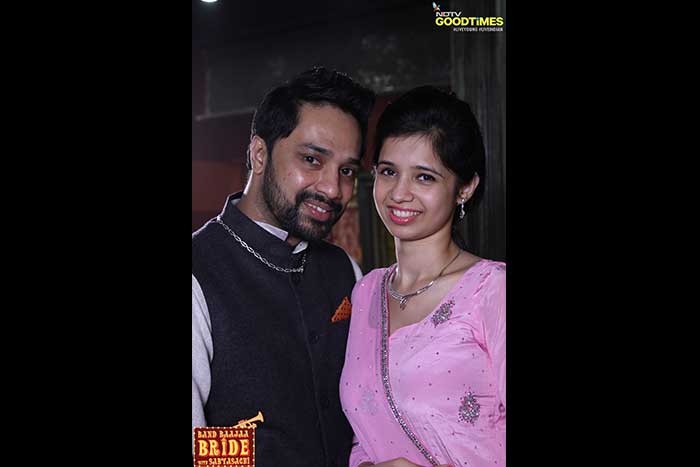 Sumanjeet and her soon to be husband Shishir Rane strike a pose for the camera.