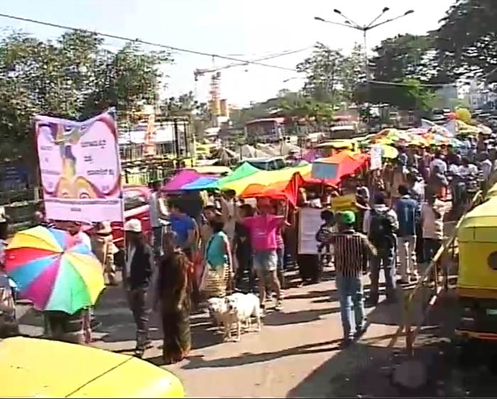 The marchers said they hoped to send a message for the repeal of Section 377 of the Indian Penal Code, an interpretation of which criminalises homosexuality in India.