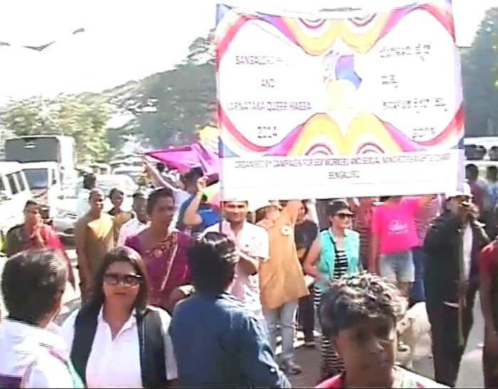 "We are not criminals - and should not be treated as such," said one participant, wearing colourful spikes on his head, high heels and a T-shirt proclaiming he was 'Lad Gaga.'<br/> <br/>A young woman said this was one time of the year where she could openly talk about who she was.