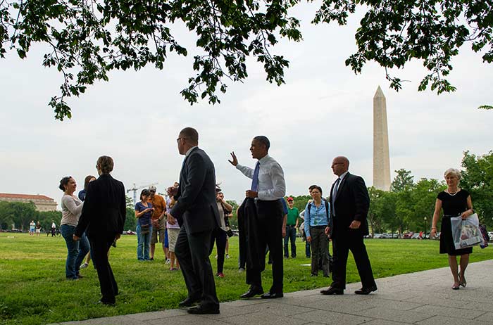 A Surprise Walk With President Barack Obama