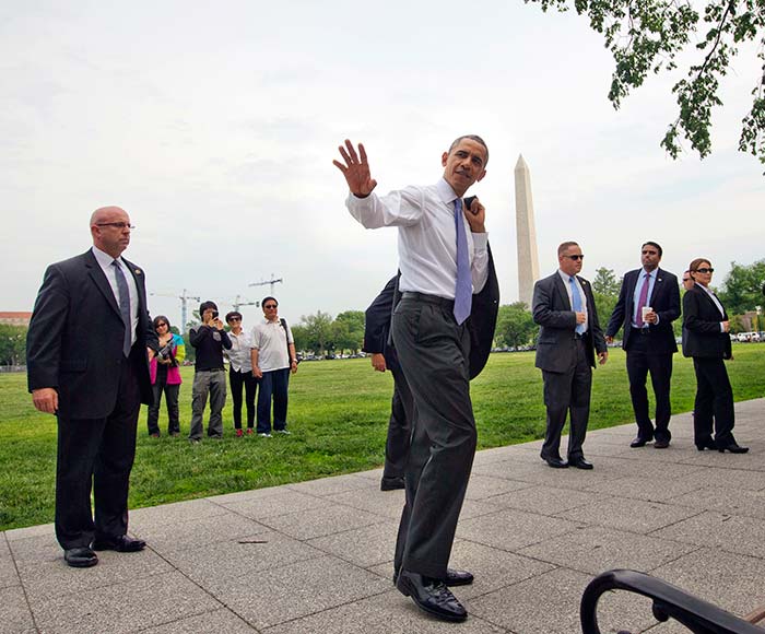 A Surprise Walk With President Barack Obama