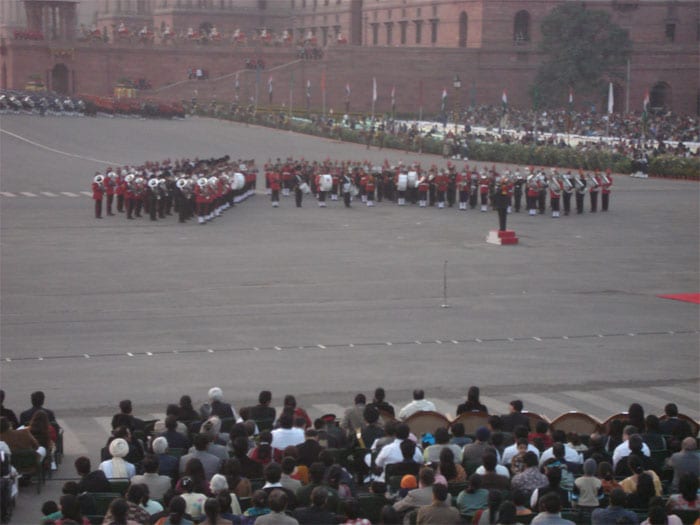 The grand ceremony performed ahead of the sunset was attended by a large audience amidst elaborate security and traffic arrangements.