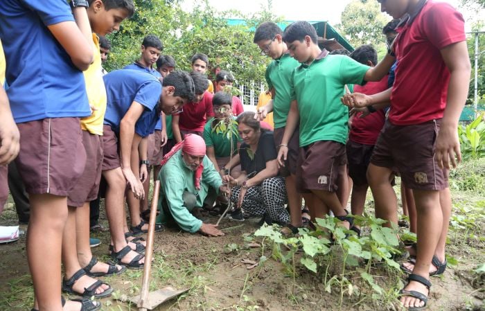 A group of 24 students from the Welhams Boys' School Dehradun school participated in the plantation drive for the Behtar India Campaign at Himalayan Environmental Studies and Conservation (HESCO) in village Shuklapur, Dehradun.