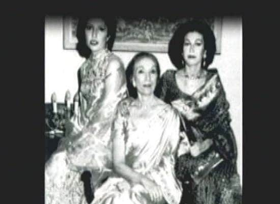 <b>Posing lady:</b> Bhutto by her mom?s side, posing dressed in finest.