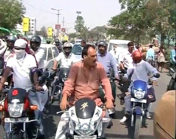 People set out on bikes, waving flags and protesting against the soaring prices.