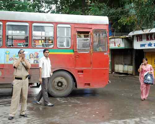 Policemen gathering video footage for their own records. (Image courtesy: Mid-Day.com)