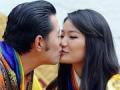 Bhutan Royal Couple's first public kiss