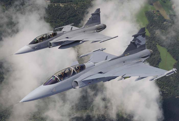 Flying the Gripen NG prototype. (Picture courtesy: Jamie Hunter/Aviacom)