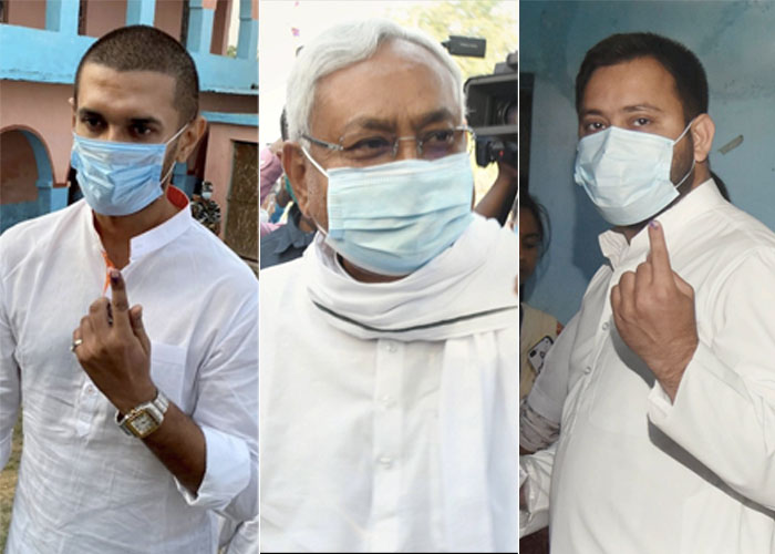 Bihar election 2020: मुख्‍यमंत्री नीतीश, चिराग पासवान, तेजस्‍वी समेत इन दिग्गजों ने डाला वोट