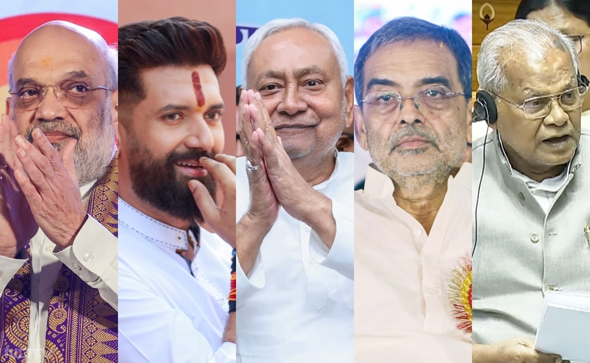 बिहार में राष्ट्रीय जनतांत्रिक गठबंधन (NDA) ने 243 विधानसभा सीटों का बंटवारा कर लिया है. बस आधिकारिक ऐलान बाकी है. यह सोमवार को हो जाएगा. जनता दल (यूनाइटेड) और भारतीय जनता पार्टी (BJP) 101-101 सीट पर चुनाव लड़ेंगी, जबकि बाकी सीट छोटे सहयोगियों के लिए छोड़ी गई हैं. जद (यू) के कार्यकारी अध्यक्ष संजय कुमार झा, उपमुख्यमंत्री एवं भाजपा नेता सम्राट चौधरी और केंद्रीय मंत्री चिराग पासवान ने ‘एक्स' हैंडल पर सीट बंटवारे की न्यूज कंफर्म कर दी. पासवान की लोक जनशक्ति पार्टी (रामविलास) 29 सीट पर चुनाव लड़ेगी. जीतन राम मांझी की हिंदुस्तानी अवाम मोर्चा ‘कम से कम 15 सीट' की मांग कर रही थी, लेकिन उसे केवल छह सीट दी गई हैं, जबकि शेष छह सीट राज्यसभा सदस्य उपेंद्र कुशवाहा की राष्ट्रीय लोक मोर्चा को दी गई हैं.

कुशवाहा की पार्टी को छोड़कर, जो कुछ साल पहले ही अस्तित्व में आई है, एनडीए के अन्य सभी घटक दल 2020 के चुनावों में लड़े गए निर्वाचन क्षेत्रों की संख्या से कम सीट पर चुनाव लड़ने पर सहमत हुए हैं. पिछले चुनाव में जद (यू) को सबसे अधिक 115 सीट दी गई थीं, उसके बाद भाजपा को 110 और मांझी की हिंदुस्तानी अवाम मोर्चा को सात सीटें मिली थीं.
