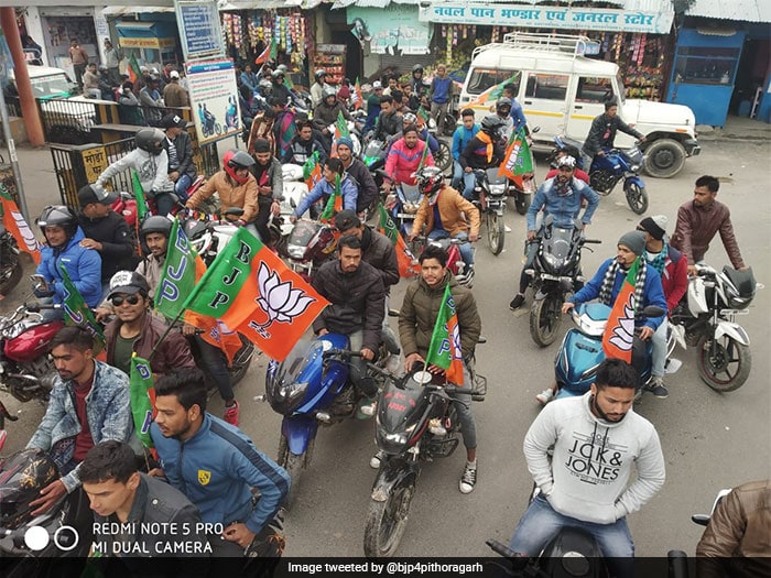 BJP\'s Mega Bike Rally Ahead Of Lok Sabha Polls: In Pictures
