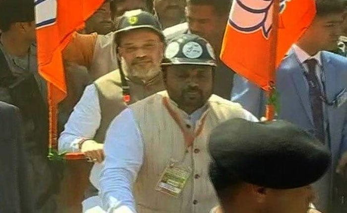 BJP\'s Mega Bike Rally Ahead Of Lok Sabha Polls: In Pictures