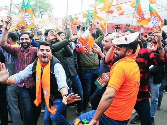 Photo : विधानसभा चुनावों में भाजपा की जबरदस्‍त जीत, कार्यकर्ताओं में जश्न का माहौल