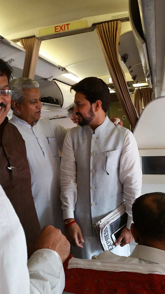 5 Pics: What Happens On Plane Packed With BJP Ministers