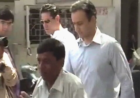 <b>Crestfallen:</b> Sanjeev Nanda at Delhi's Patiala House court on the day of verdict. (NDTV)