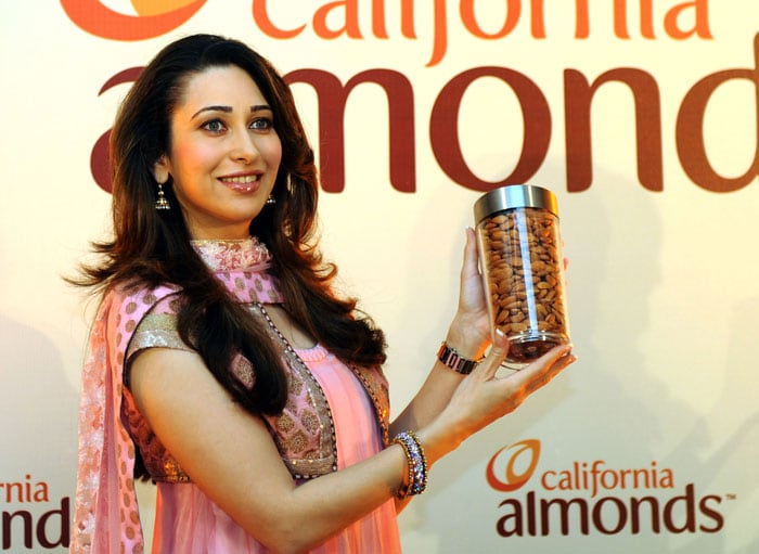 Bollywood actress Karishma Kapoor was in New Delhi to promote another festival product - dry fruits. (Photo: AFP)