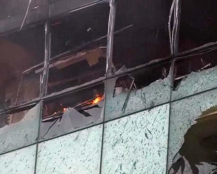 People had been evacuated from the building. The fire personnel used the "top-down approach" as they went from floor to floor, fighting the blaze and rescuing people.