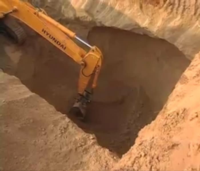 A 60-feet parallel pit has been dug with the help of earth moving machines to facilitate the rescue of the child and rescue workers were trying to reach the boy. (NDTV photo)