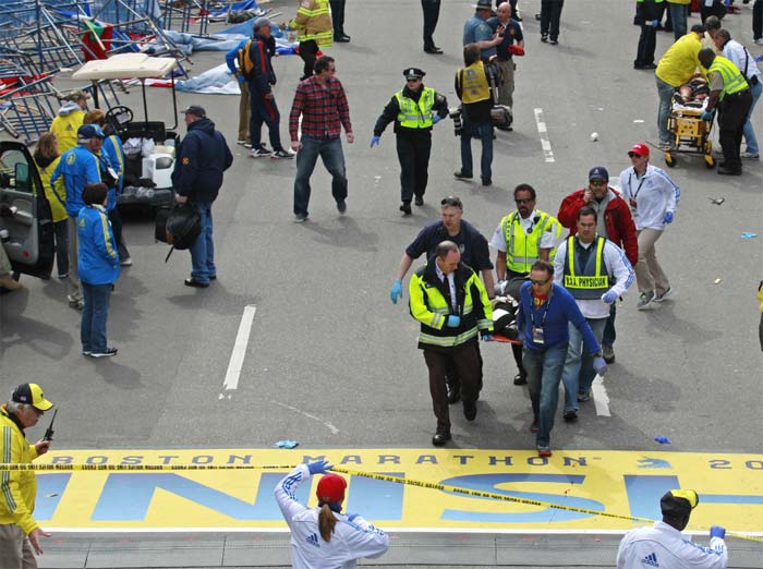 Boston Marathon blasts: three killed, several injured