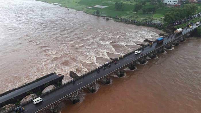 Pics: British Era Bridge Collapses On Mumbai-Goa Highway Due To Heavy Rain