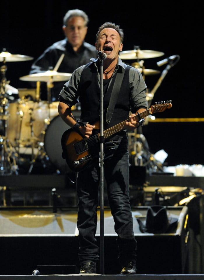 Bruce Springsteen performs with the E Street Band Wednesday, Sept. 30, 2009 at Giants Stadium in East Rutherford, N.J. (Photo: AP)