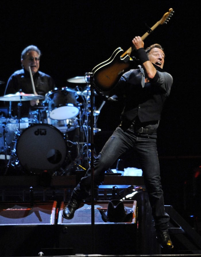 Bruce Springsteen performs with the E Street Band Wednesday, Sept. 30, 2009 at Giants Stadium in East Rutherford, N.J. (Photo: AP)