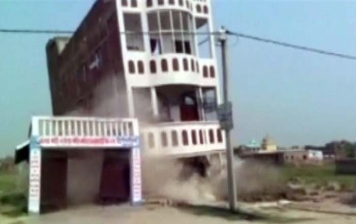 5 Pics: Moment When Building Collapsed On Camera In Bihar, Many Injured