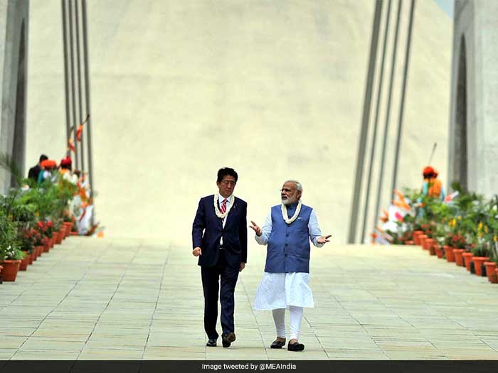 PM Modi, Abe visited the Dandi cottage.