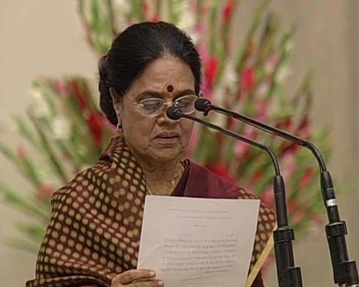 Girija Vyas was sworn-in as the minister for Housing, Urban Development and Poverty Alleviation. She is youngest among the cabinet ministers sworn in today.