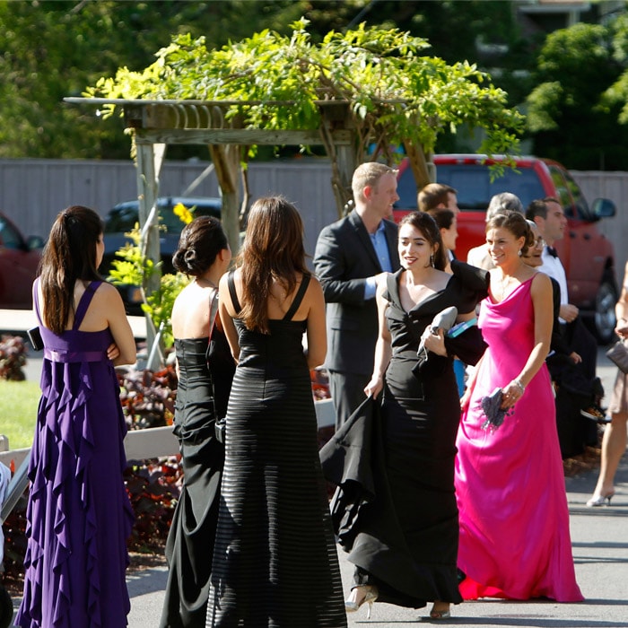 And earlier in the noon, Guests waited for the bus to depart from the Delamater Inn and go to the wedding venue. (AP Photo)