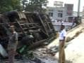 Photo : Bus falls off flyover in Chennai, 30 passengers injured