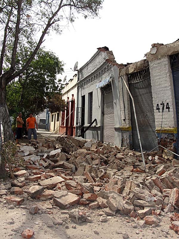 In Santiago, modern buildings are built to withstand earthquakes, but many older ones were heavily damaged, including the Nuestra Senora de la Providencia church, whose bell tower collapsed.