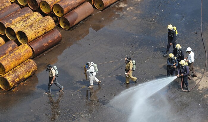 A hither and thither situation was created when the leak was detected. Fire fighters were sent to the spot to sanitize the area. Some of the firemen were affected too.