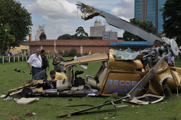 Brazilian pilot crashes chopper, saves lives