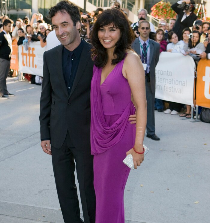 Lisa ray poses with co-actor Don McKellar at the Toronto International Film Festival premiere of their film <I>Cooking With Stella</i>.