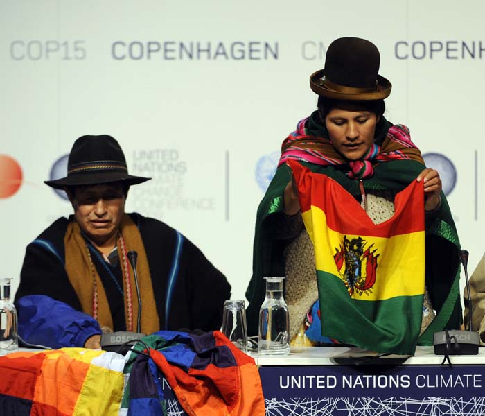 However, it was rejected by a few developing nations who were angered by the draft proposals and felt it failed to deliver the actions needed to halt dangerous climate change.<br><br>Bolivia, Cuba and Venezuela remain opposed to it. They say there were not included in the late Friday night negotiations. (AFP Photo)