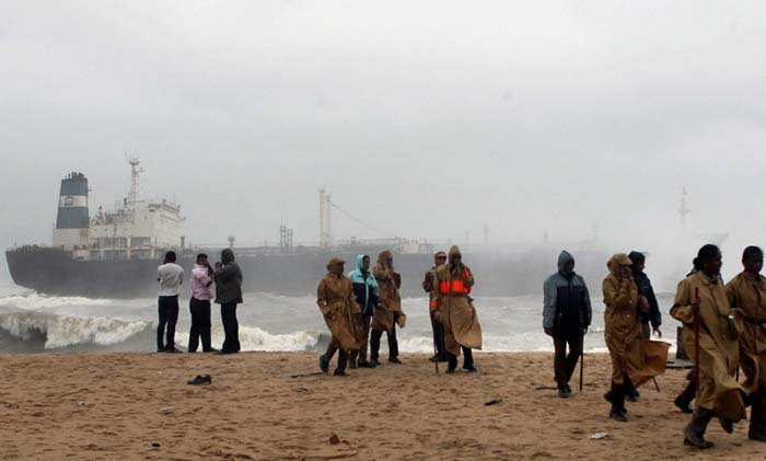 Five still missing after Cyclone Nilam grounds ship; Dramatic rescue operations