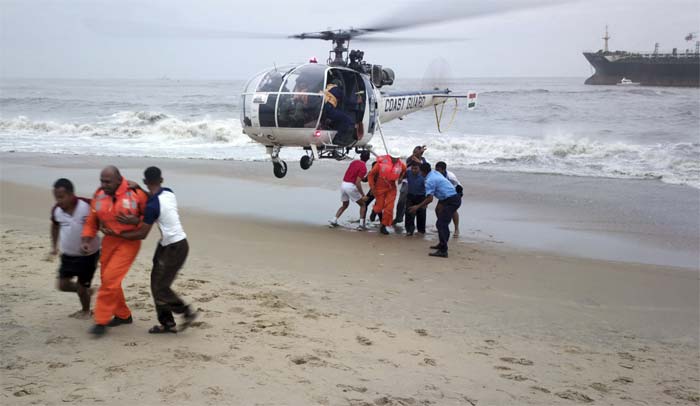 Five still missing after Cyclone Nilam grounds ship; Dramatic rescue operations