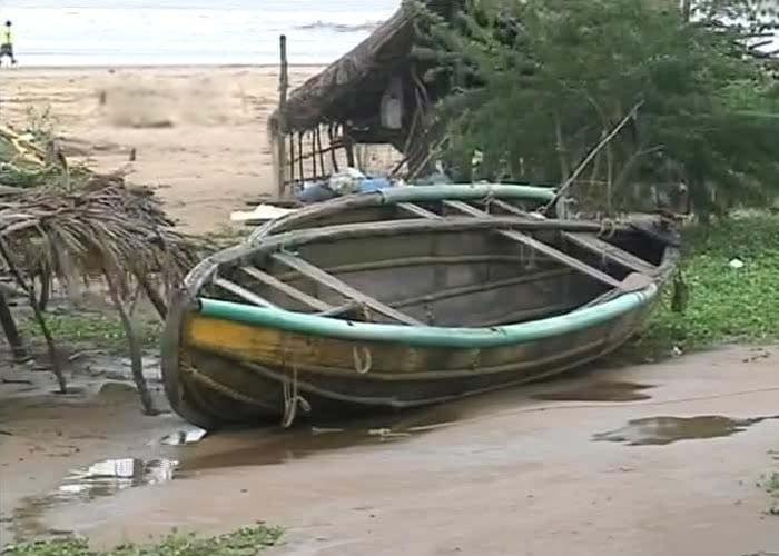 The Army has deployed 10,000 jawans for relief operations. Seen here, a boat near the sea shore in Srikakulam, Andhra Pradesh.