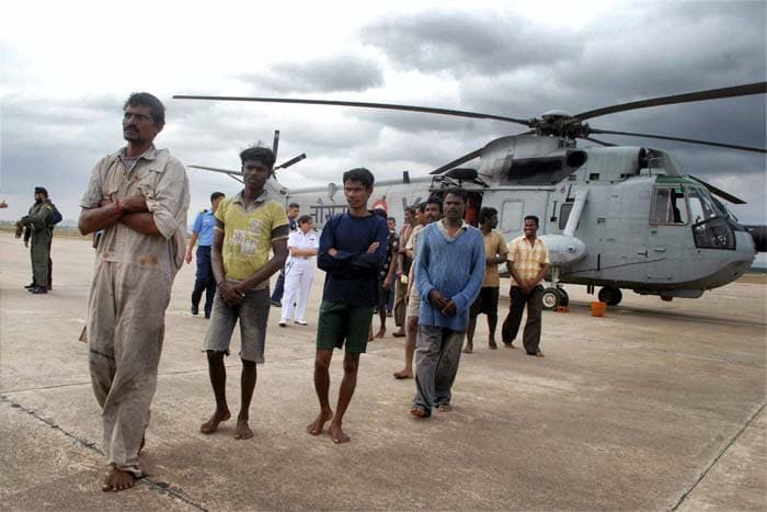 Over 70 fishermen went missing in the storm from different parts off the Andhra Pradesh coast on Wednesday and Thursday. National Disaster Management Force has recused all eight of them. Helicopters were at sea looking for the remaining fishermen, when the reports last came in.