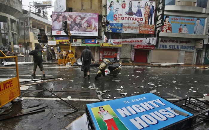 Puduchery District Collector S B Deepak Kumar said that rescue operations were in full swing in the union territory. Uprooted trees were being removed from the roads.