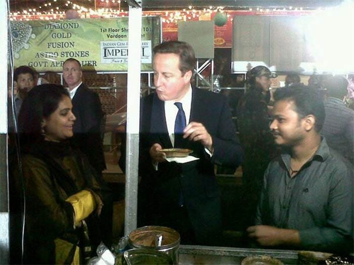 When British PM David Cameron feasted on spicy treats in Kolkata