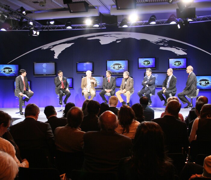 The biggest names of the industry were at the NDTV Davos Debate. The esteemed panelists included:- <br><br>Anand Sharma, Union Minister of Commerce & Industry. <br><br>Anand Mahindra, Vice Chairman & Managing Director, Mahindra & Mahindra Ltd. <br><br>Sir Martin Sorrell, Chief Executive, WPP. <br><br>Robert D Hormats, US Under Secretary for Economic, Energy & Agricultural Affairs. <br><br>Manvinder Singh Banga, President of Foods, Home & Personal Care, Unilever. <br><br>Rajat Gupta, Former Global Managing Director, McKinsey. <br><br>Zakir Mahmood, CEO & President, Habib Bank, Pakistan.<br><br> Randi Zuckerberg, Facebook.