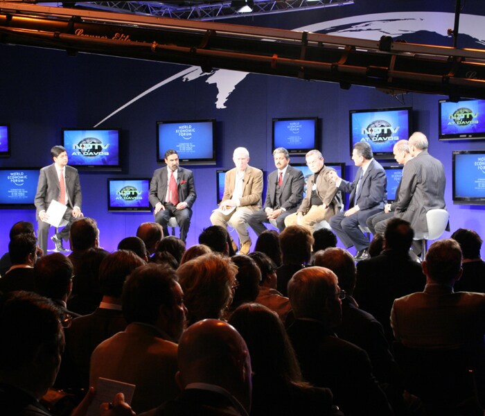 As the world recovers from the global financial crisis, NDTV's team travelled to Davos to provide the most extensive, in-depth coverage of the 2010 World Economic Forum where world leaders, politicians, top business leaders, CEOs and economists brainstorm and share their thoughts on the way forward for the global economy. <br><br>The NDTV senior editorial team at Davos Summit is led by Dr Prannoy Roy and includes Vikram Chandra, Manvi Sinha Dhillon and Shweta Rajpal Kohli. (NDTV photo)
