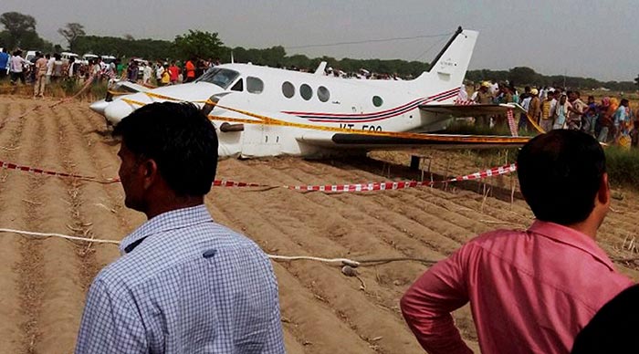 First Pics: Air Ambulance Crash-Lands Near Delhi Airport