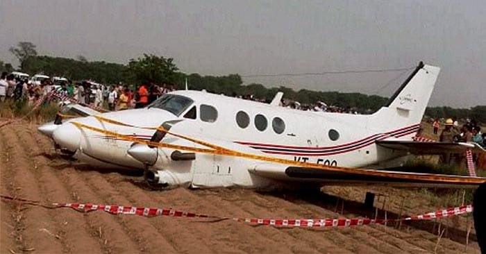 First Pics: Air Ambulance Belly-Lands Near Delhi
