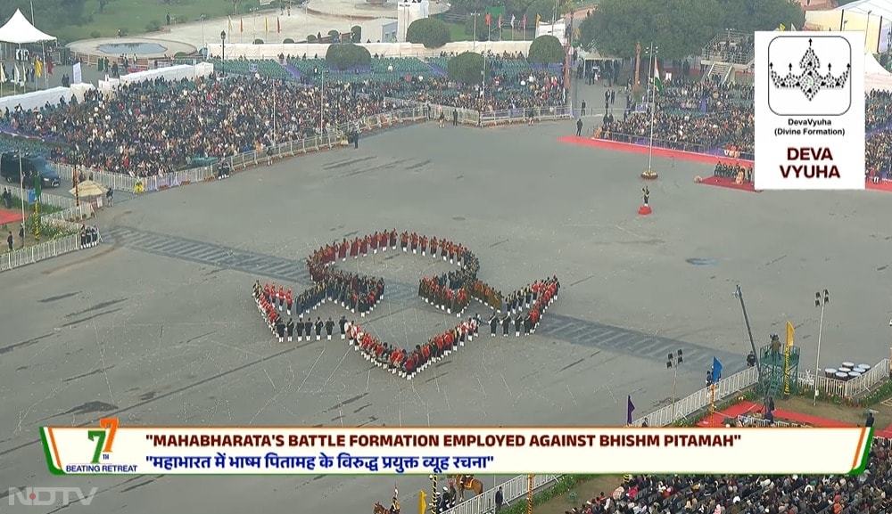 देव व्यूह वह फॉर्मेशन है, जिसकी रचना महाभारत के युद्ध में भीष्म पिता मह को घेरने के लिए की गई थी. सेना ने ये फॉर्मेशन एक बार फिर से रीक्रिएट किया.