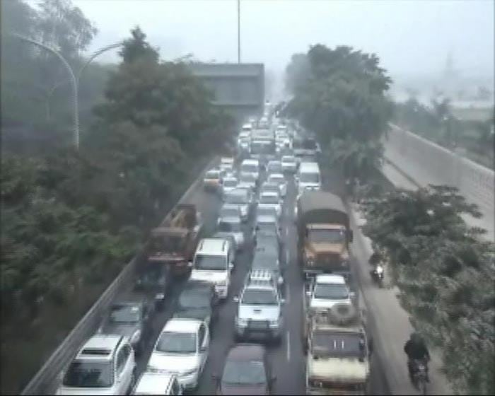 The traffic jams lasted for hours and the effect spilled over to the Delhi-Noida Direct or DND flyway connecting Noida to Delhi.